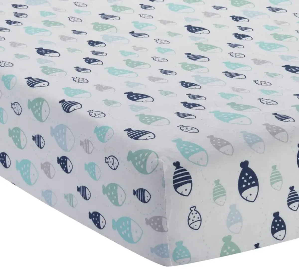 Lambs & Ivy Oceania 6-Piece Baby Crib Bedding Set - Blue Ocean, Nautical, Aquatic, Whale, Octopus Theme