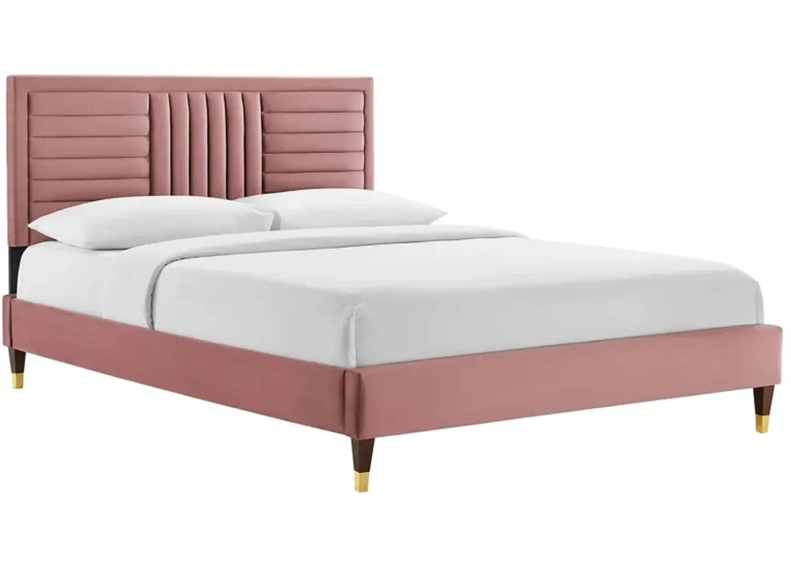 Modway - Sofia Channel Tufted Performance Velvet King Platform Bed