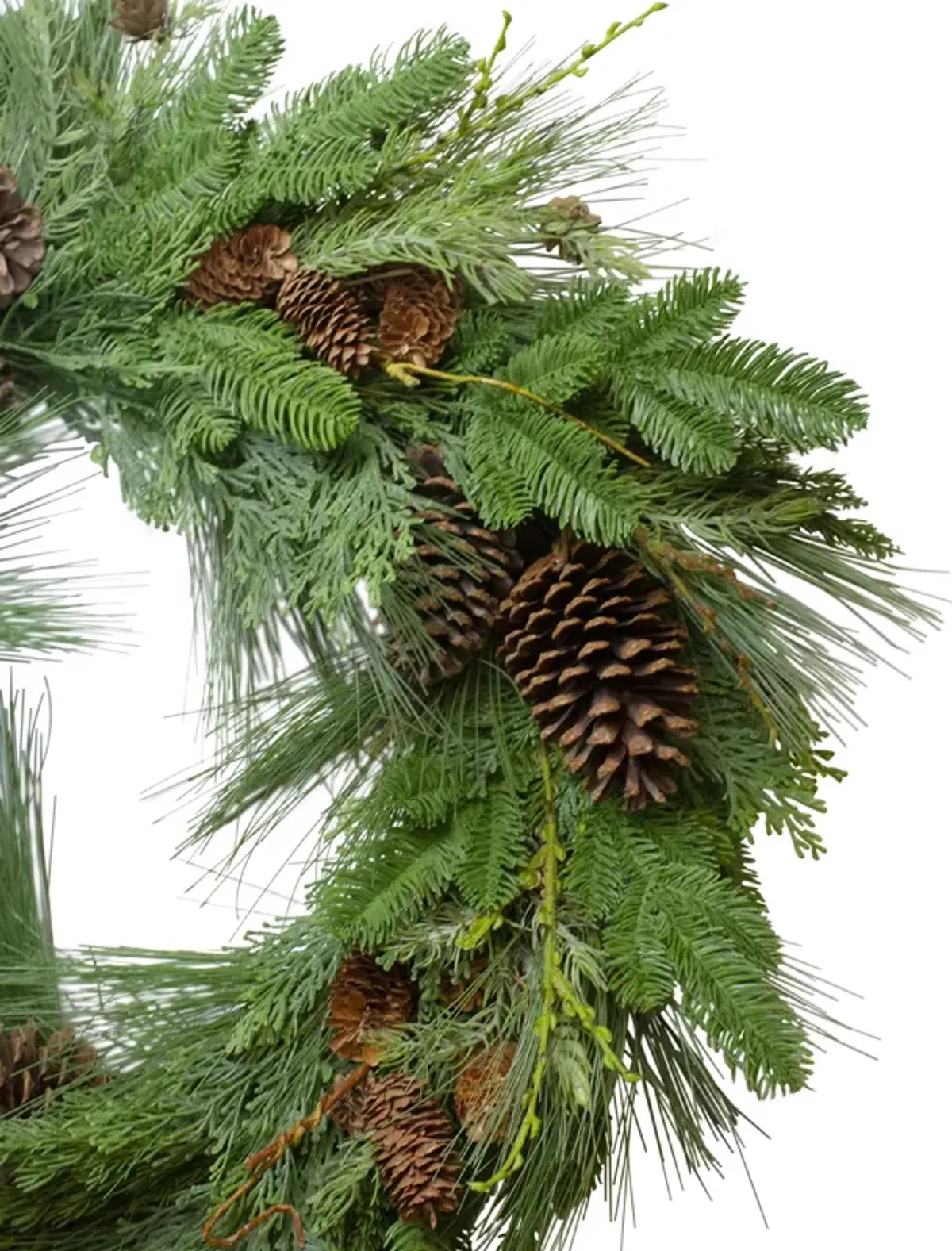 Pine Cone and Cedar Artificial Christmas Wreath - 32-Inch  Unlit