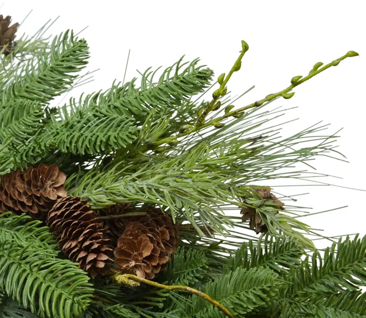 Pine Cone and Cedar Artificial Christmas Wreath - 32-Inch  Unlit