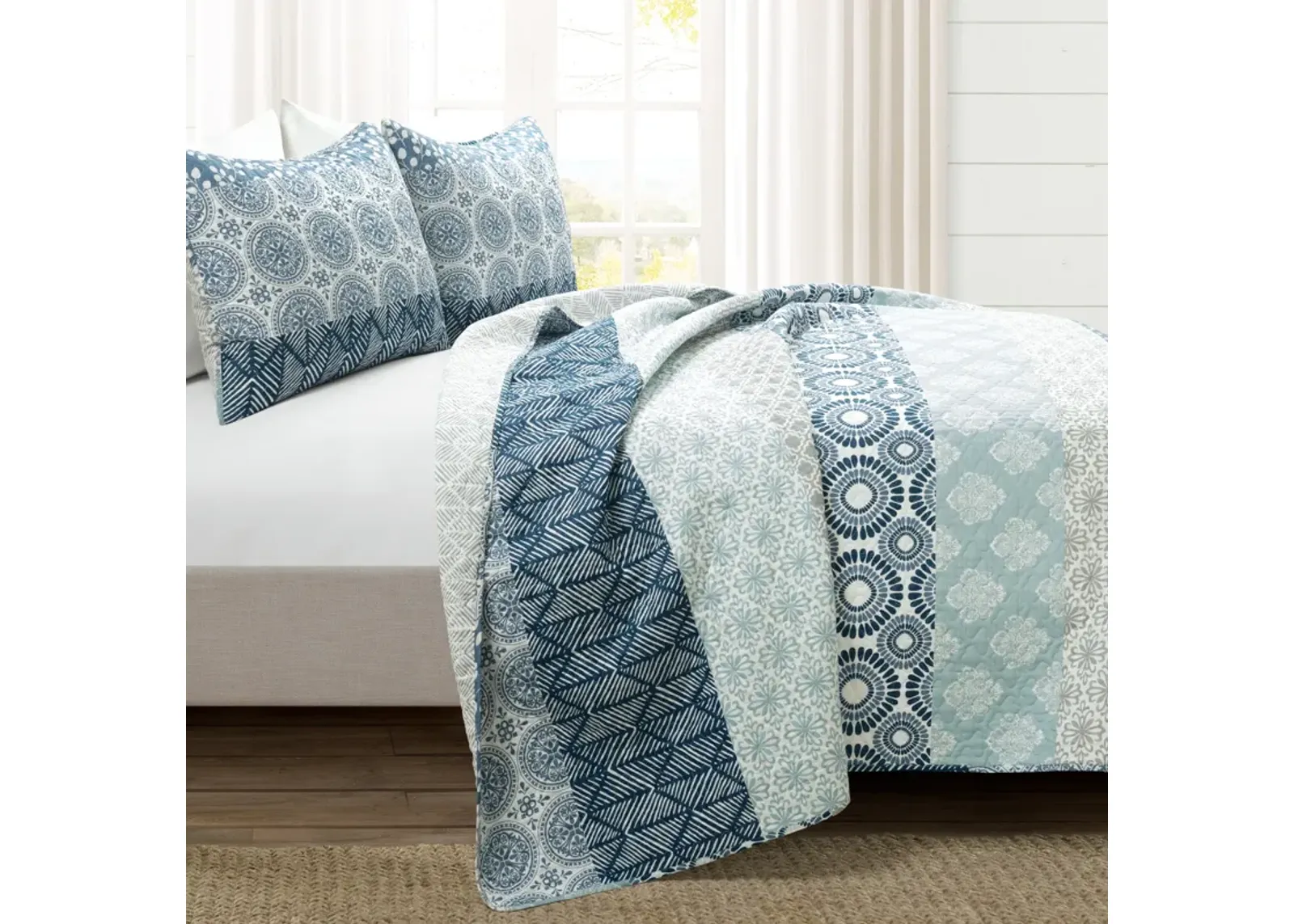 Bohemian Stripe Quilt 3Pc Set