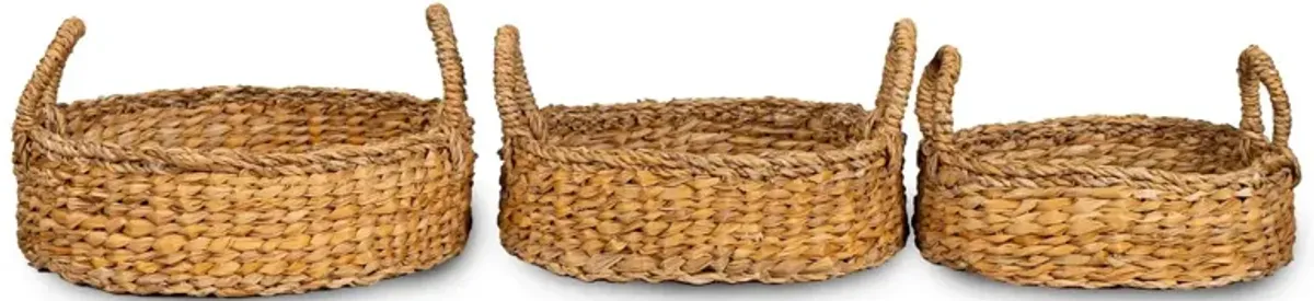 Round Seagrass Harvest Basket (Set of 3)