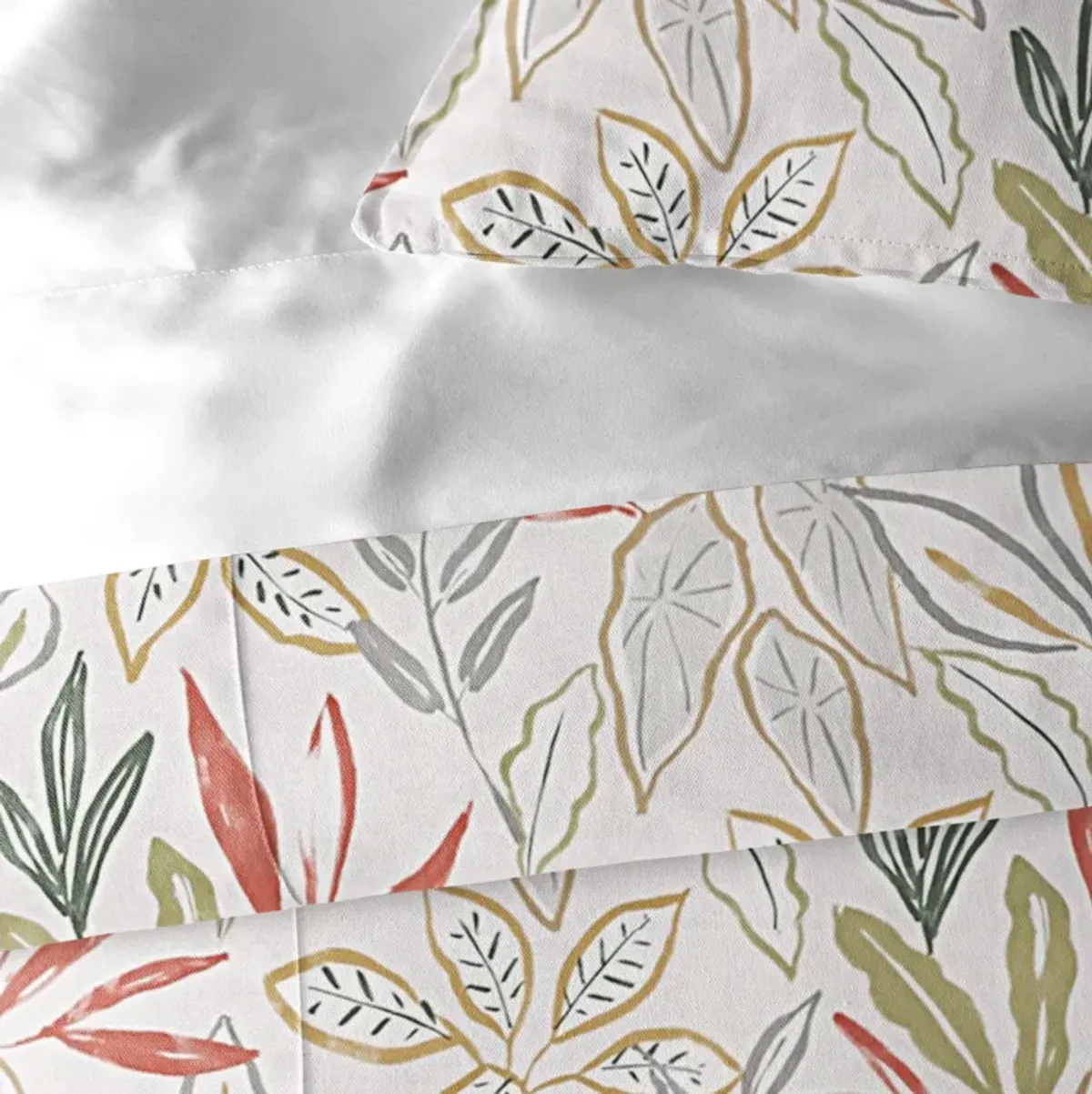 6ix Tailors Fine Linens Fall Foliage Beige Duvet Cover Set