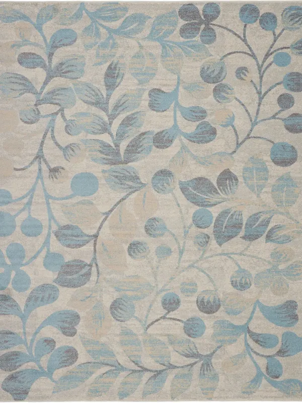 Tranquil TRA03 Ivory/Turquoise 8' x 10' Rug