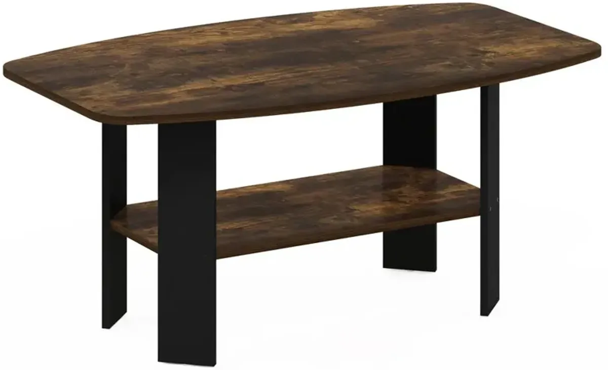 Furinno Simple Design Coffee Table, Amber Pine/Black