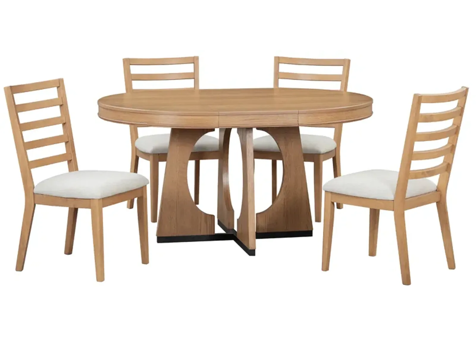 Merax Retro Rustic Functional 5 Pieces Dining Set