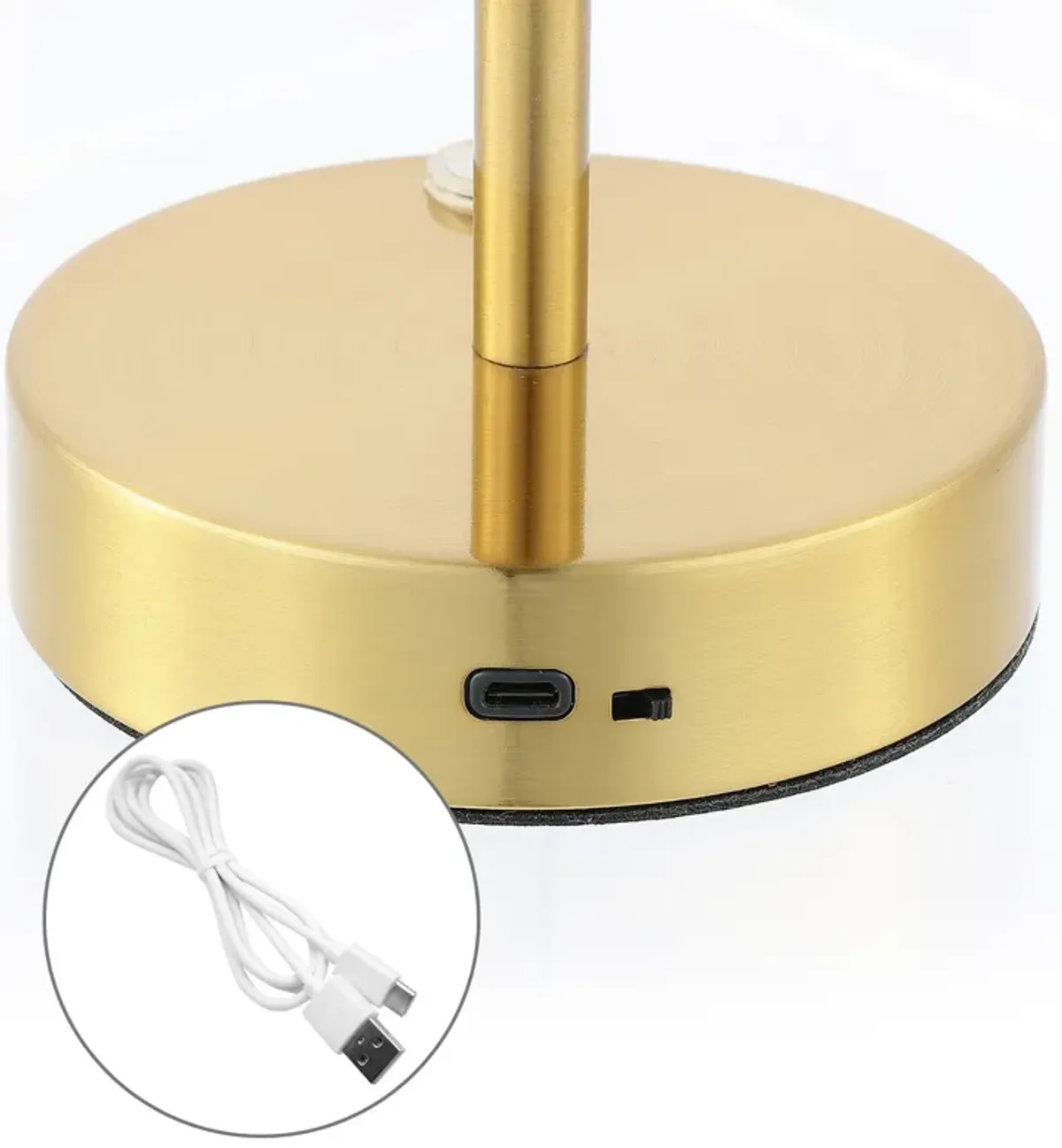 Carson Modern Minimalist Iron Rechargeable Integrated LED Table Lamp