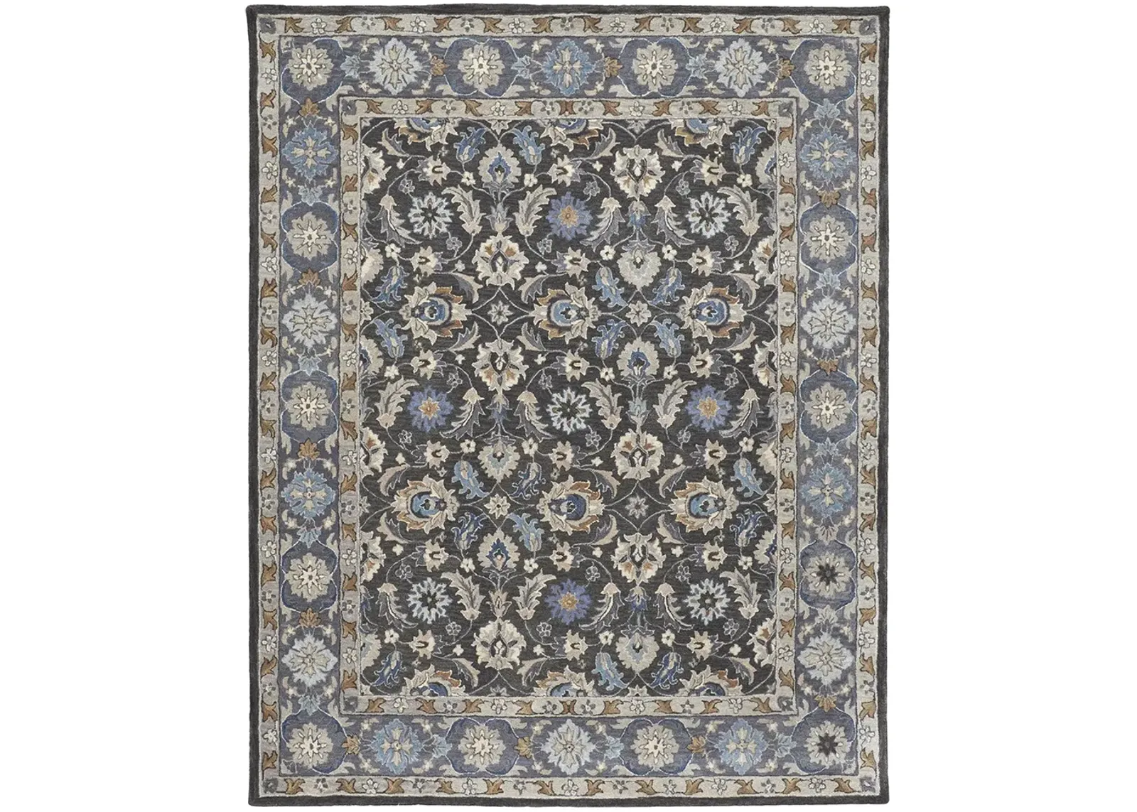 Rylan 8643F Taupe/Blue/Ivory 5' x 8' Rug