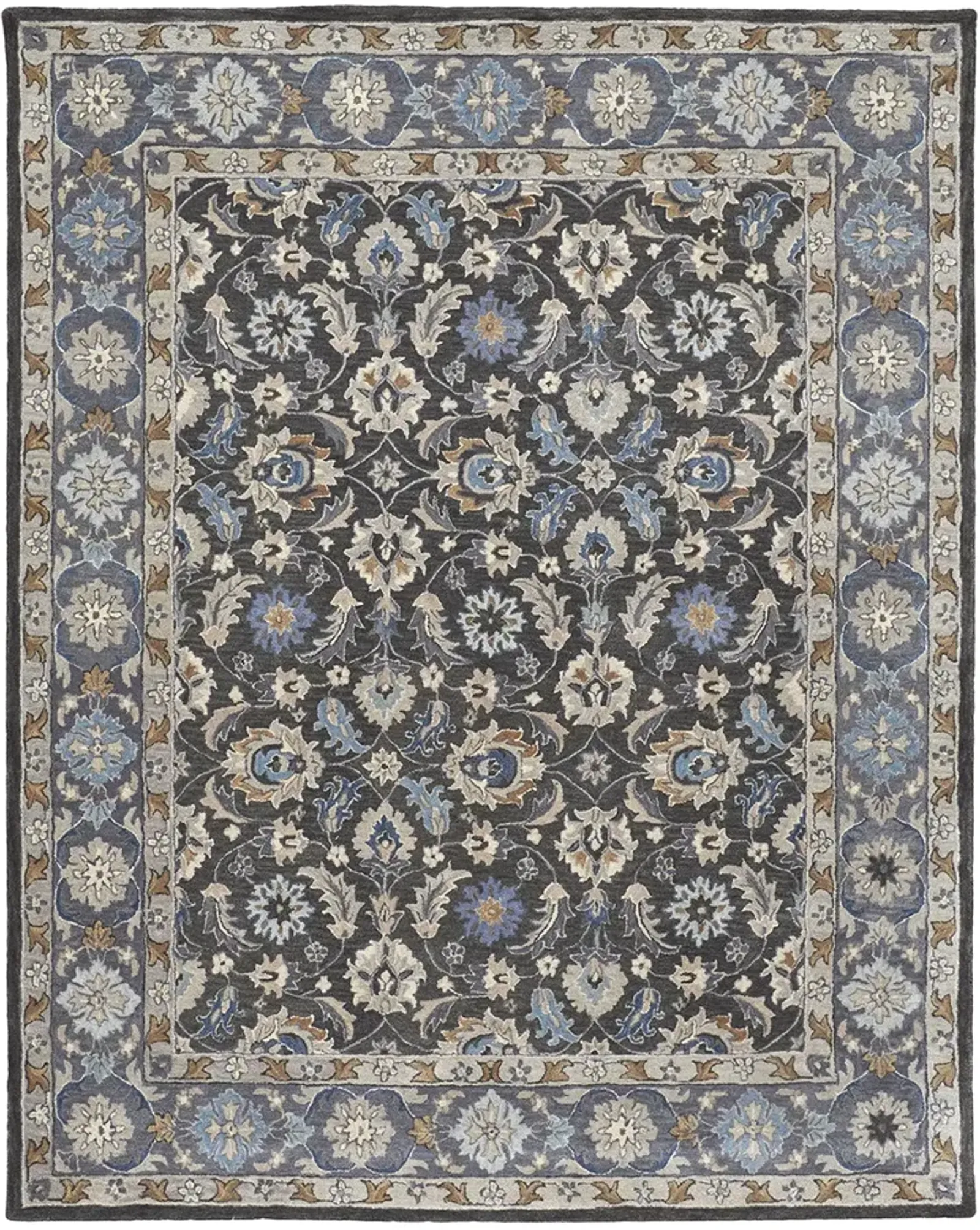 Rylan 8643F Taupe/Blue/Ivory 5' x 8' Rug