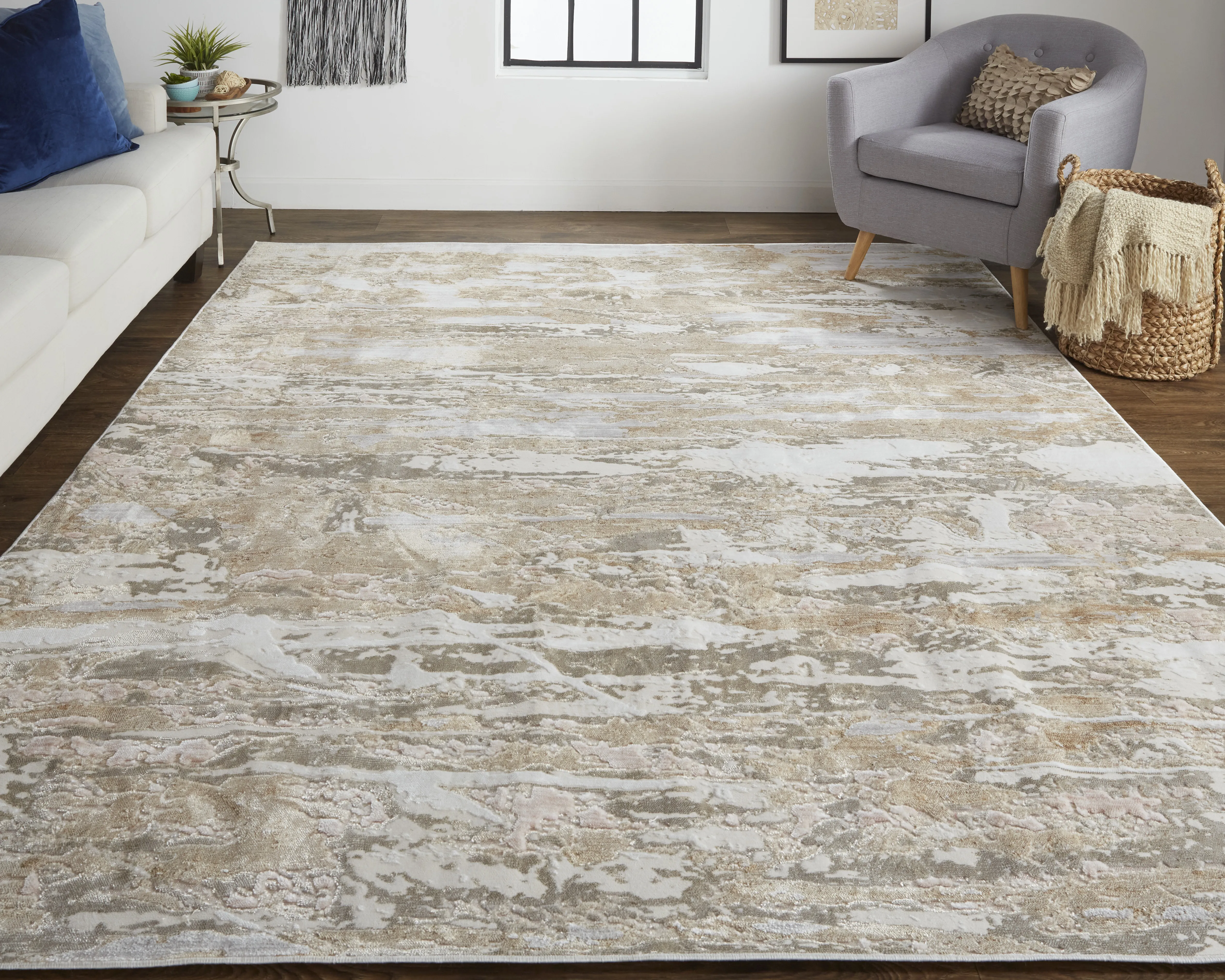 Laina 39G5F Tan/Ivory 3' x 10' Rug