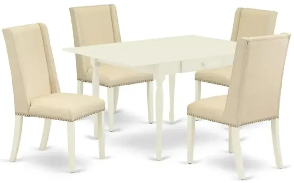 Dining Room Set Linen White, MZFL5-LWH-01