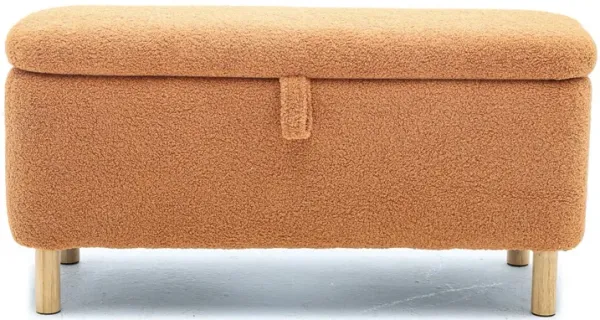 Basics Upholstered Storage Ottoman And Entryway Bench Brown