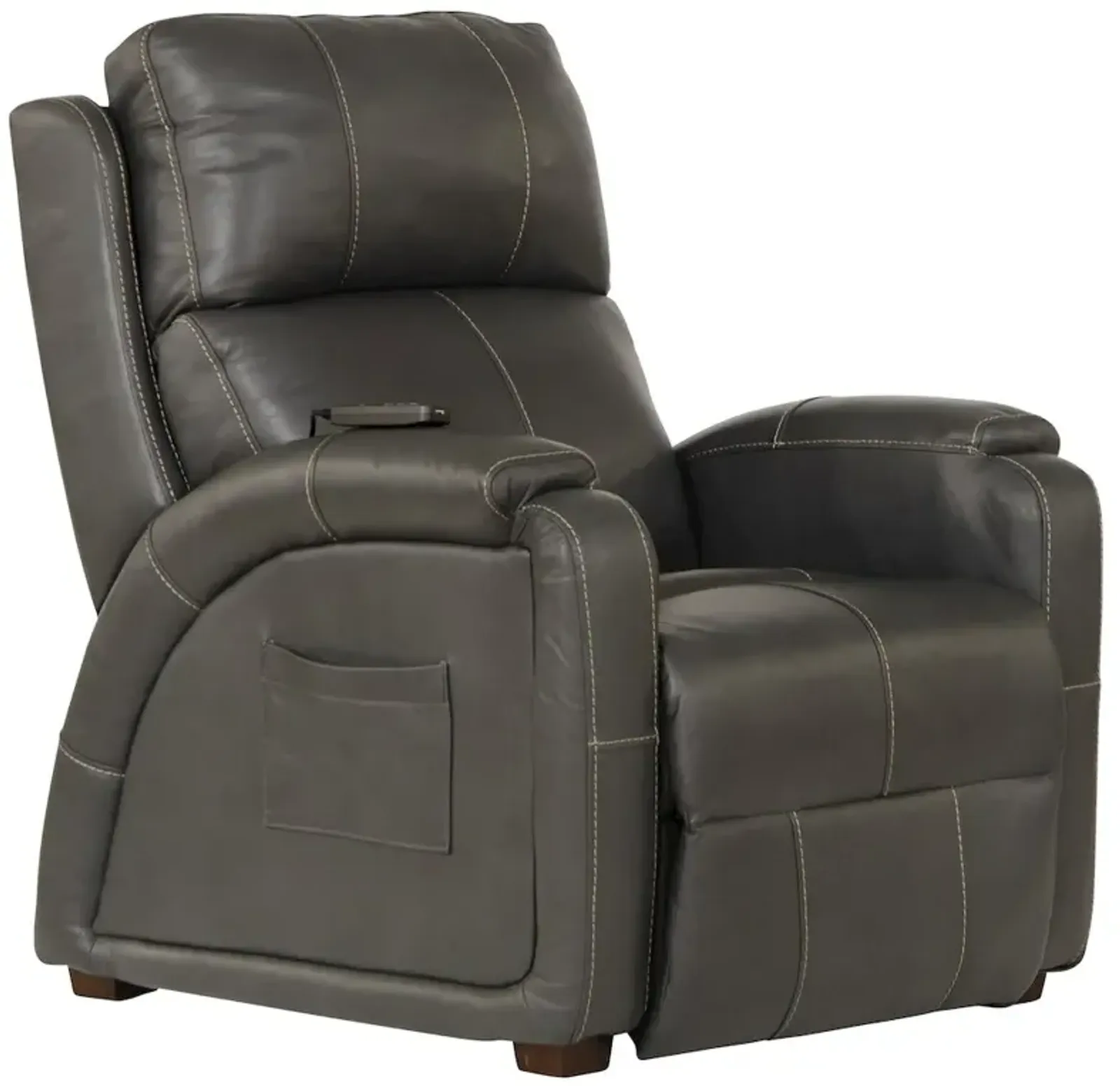 Catnapper Reliever Leather Power Lay Flat Recliner with Power Adjustable Headrest