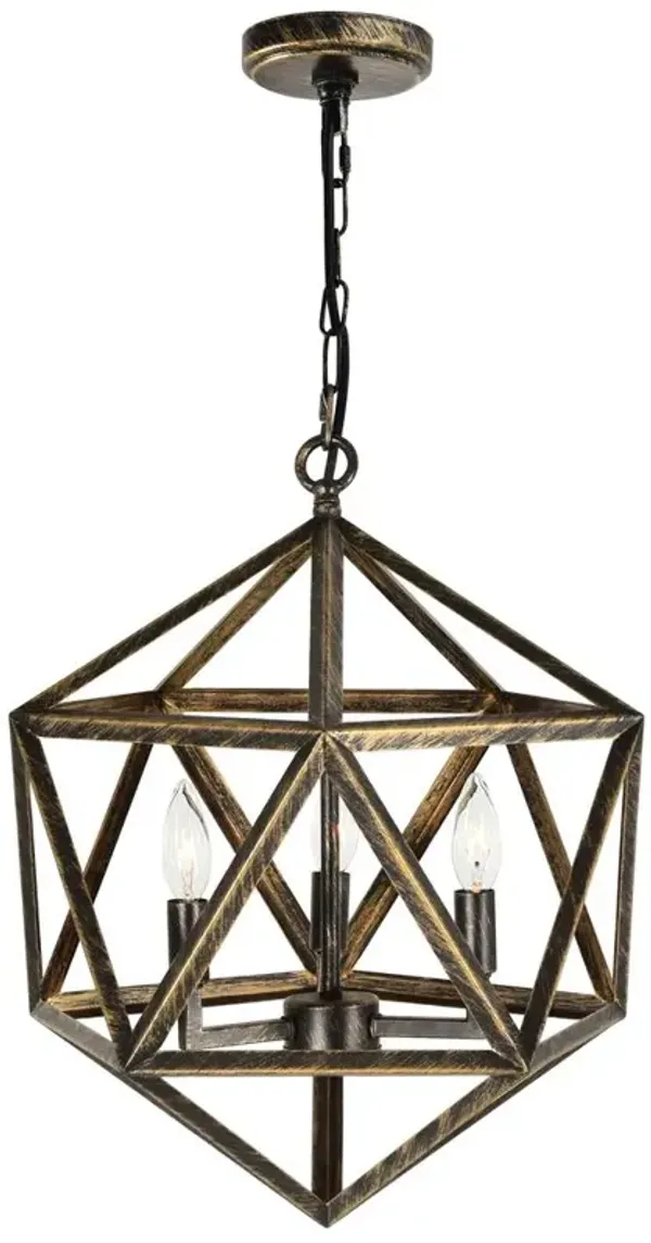 CWI Lighting Amazon 3 Light Up Pendant With Antique forged copper Finish