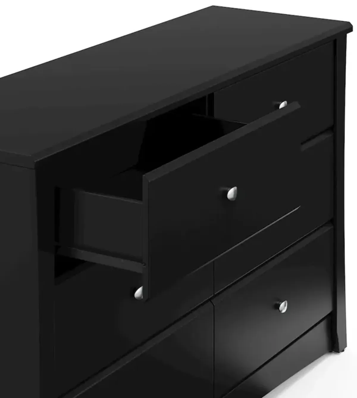 Storkcraft Crescent 6 Drawer Double Dresser (Black) – GREENGUARD Gold Certified