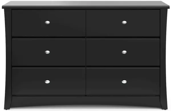 Storkcraft Crescent 6 Drawer Double Dresser (Black) – GREENGUARD Gold Certified