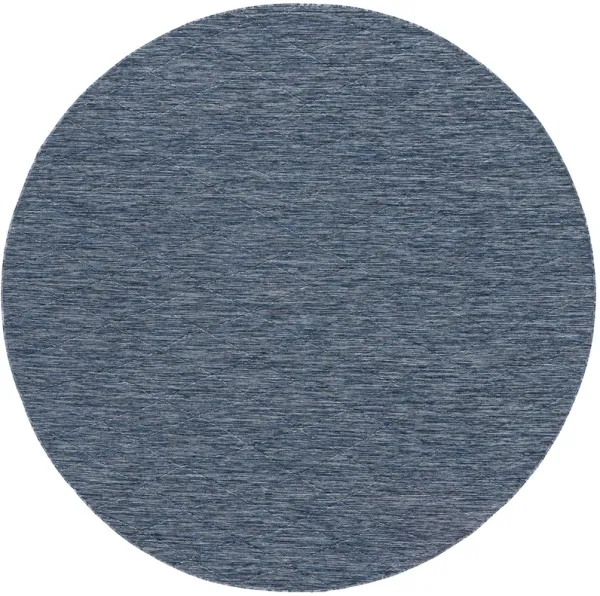 Washable Solutions WSL01 Navy/Blue 8' x Round Rug