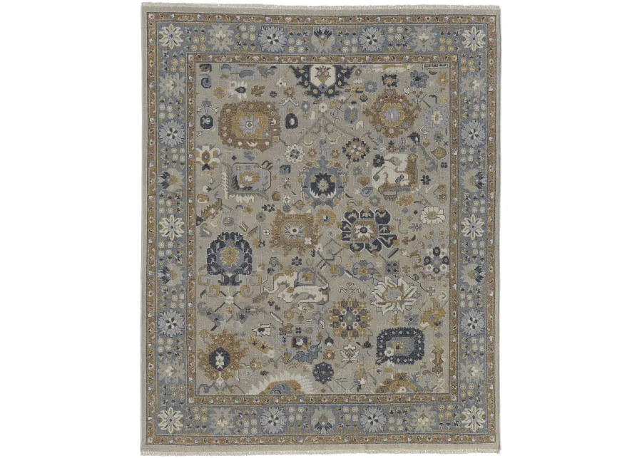 Corbitt 0612F 5'6" x 8'6" Blue/Brown/Gray Rug