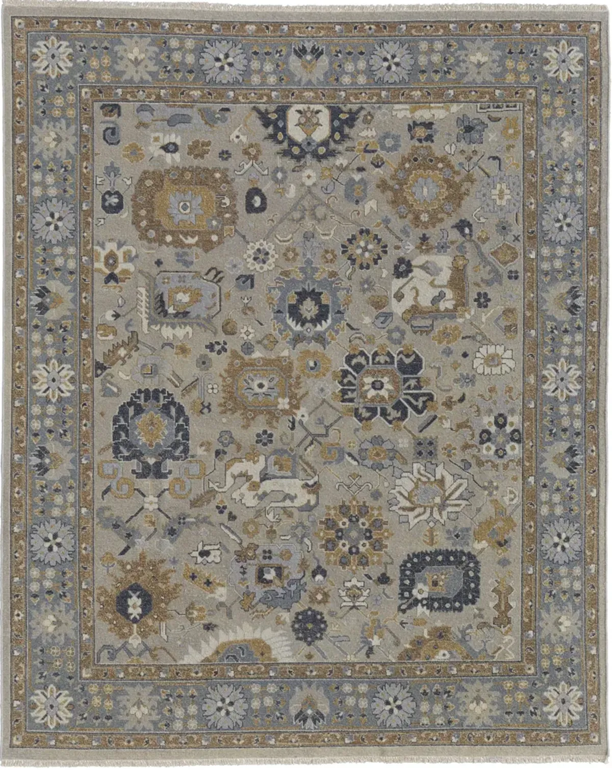 Corbitt 0612F 5'6" x 8'6" Blue/Brown/Gray Rug