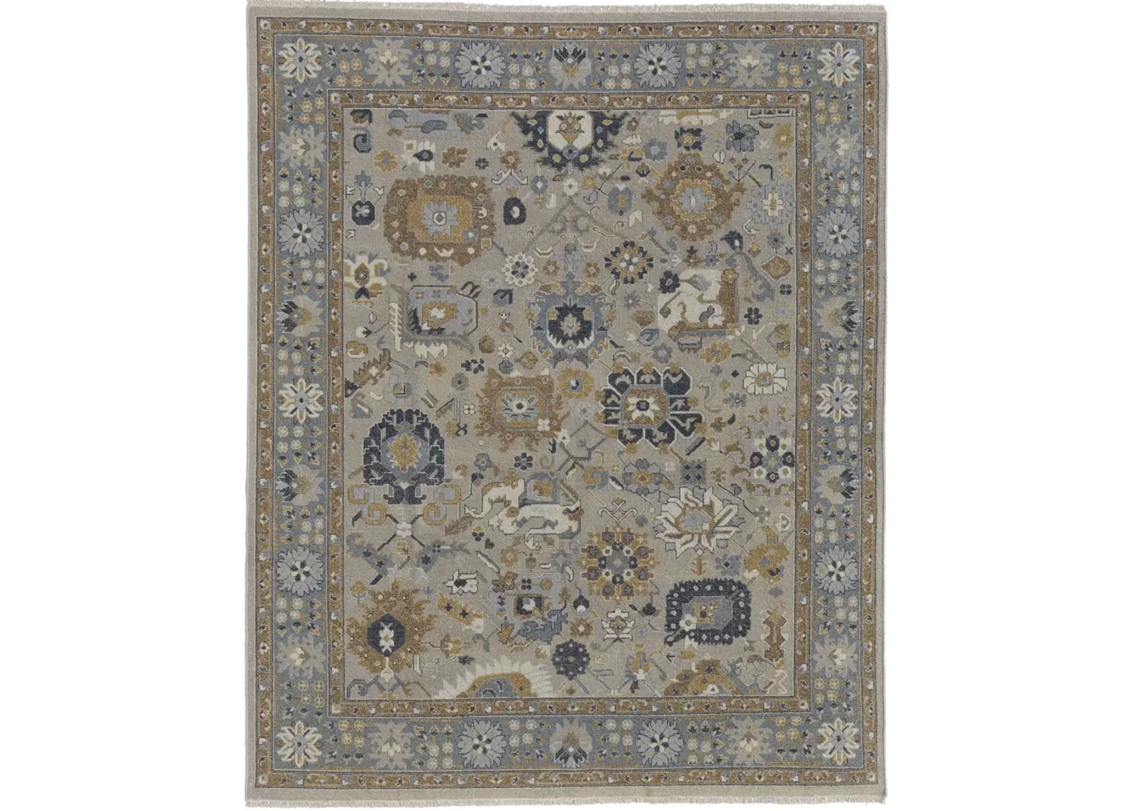 Corbitt 0612F 5'6" x 8'6" Blue/Brown/Gray Rug