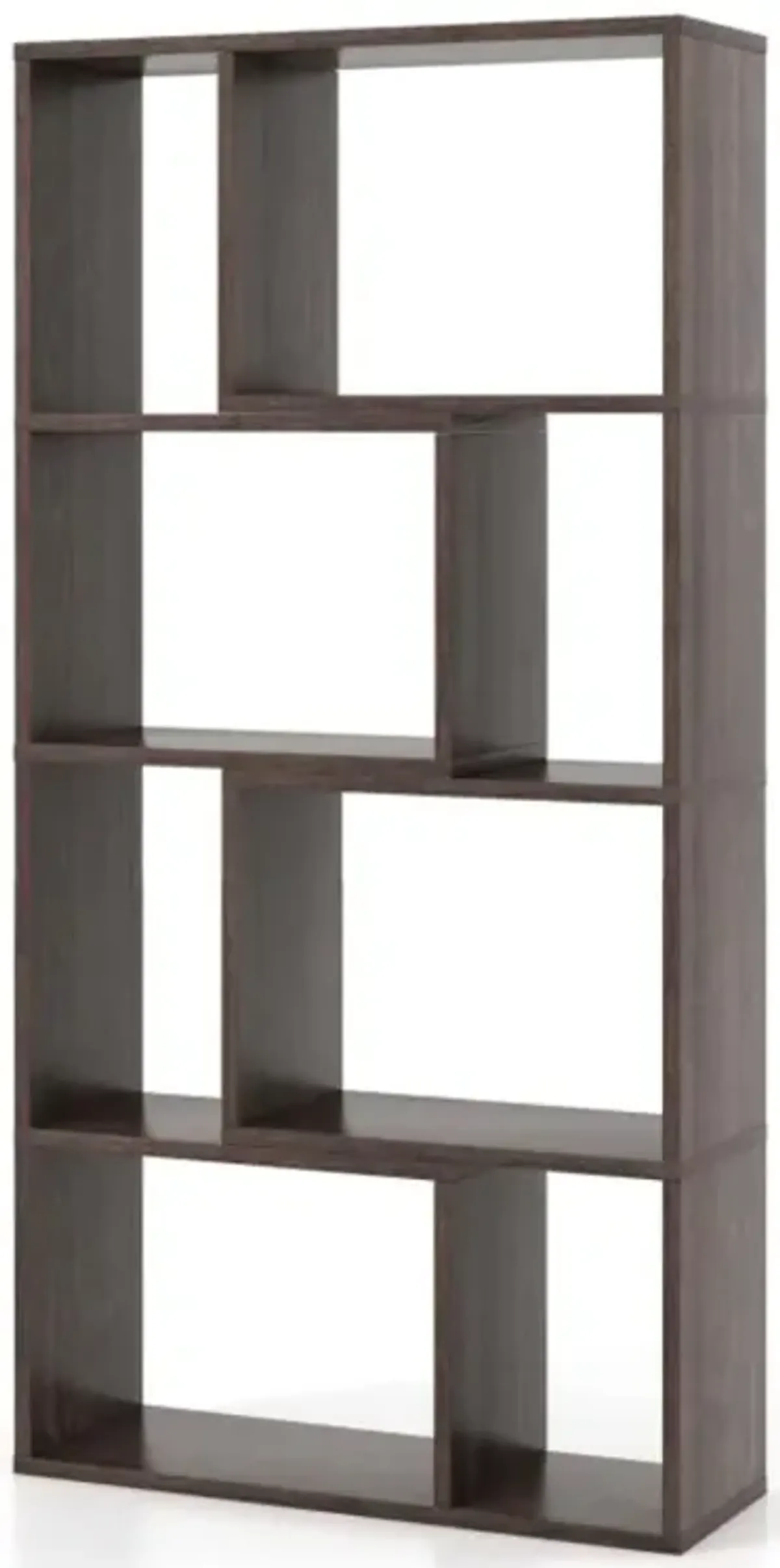 Hivvago 48 Inch 4-Tier Geometric Bookshelf with 8 Cubes for Living Room Bedroom