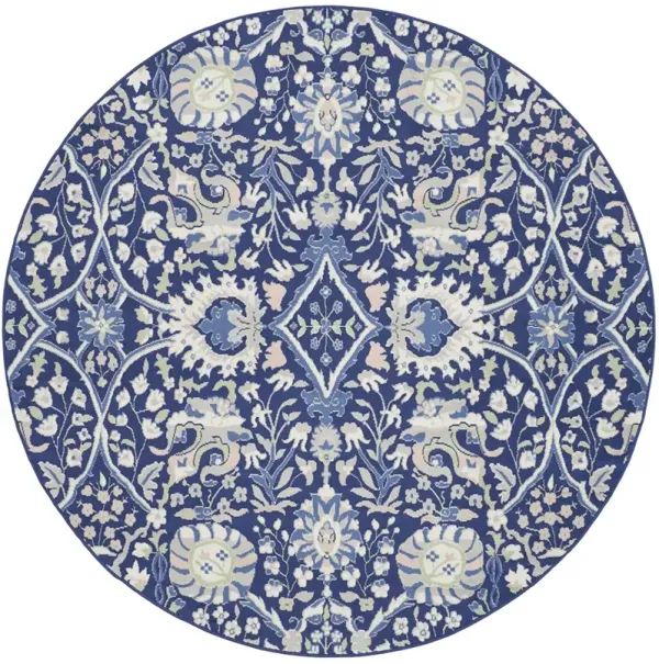 Whimsicle WHS10 Navy/Multicolor 8'4" x 11'6" Rug