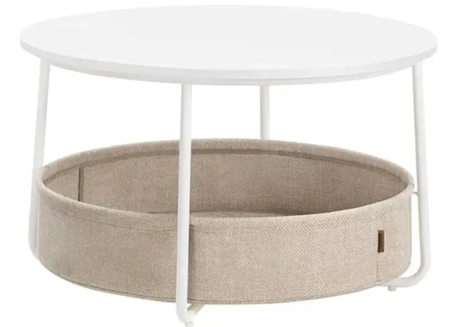 Coffee Table with Fabric Basket