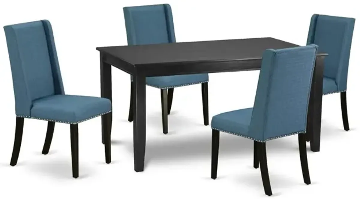 Dining Room Set Black, DUFL5-BLK-21