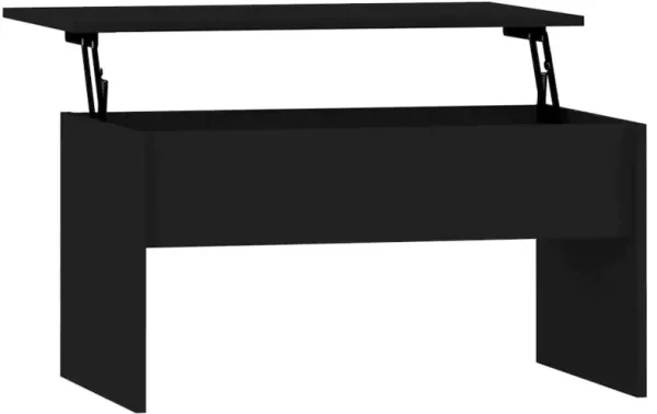 Coffee Table Black 31.5"x19.9"x16.3" Engineered Wood