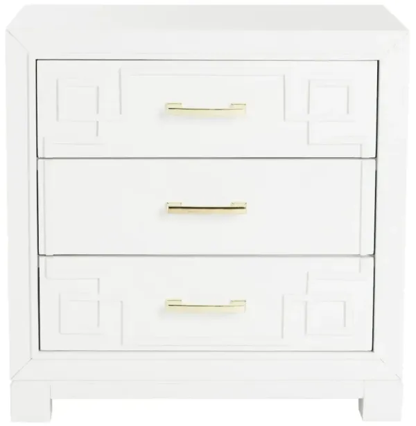 Safavieh Raina Three Drawer Greek Key Night Stand