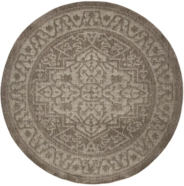 Tulum TLM05 Brown 8' x Round Rug