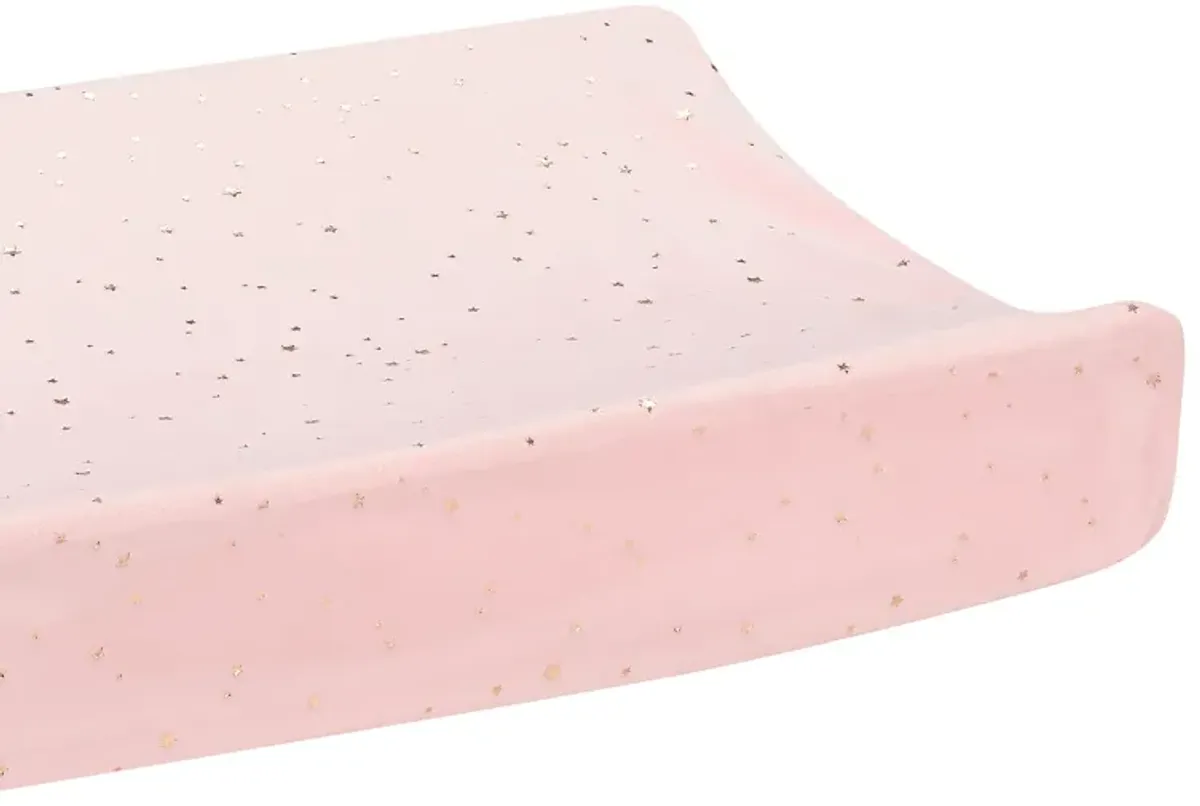 Lambs & Ivy Ballerina Baby Pink/Gold Stars Soft Changing Pad Cover