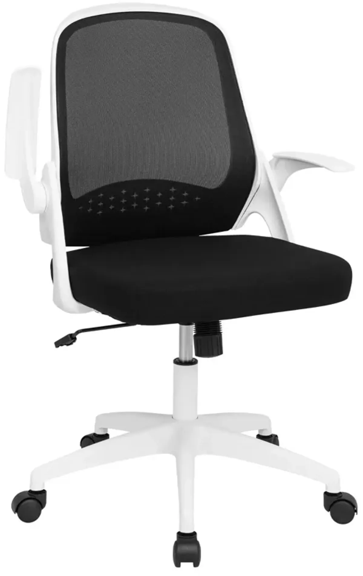 Costway Mesh Office Chair Adjustable Rolling Computer Desk Chair w/Flip-up Armrest White