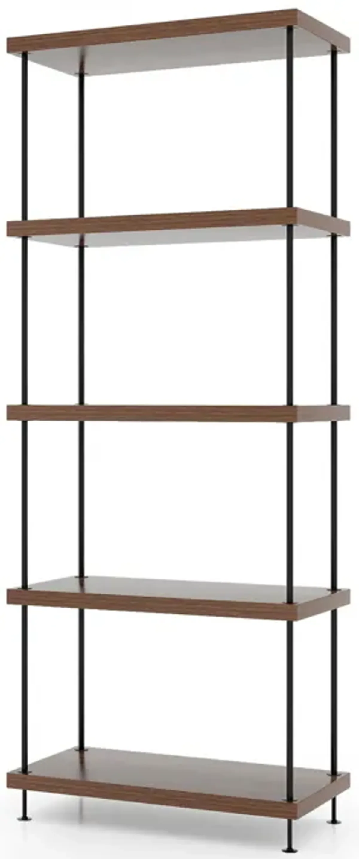 Multipurpose Display Rack with Metal Frame, Tiered Shelving