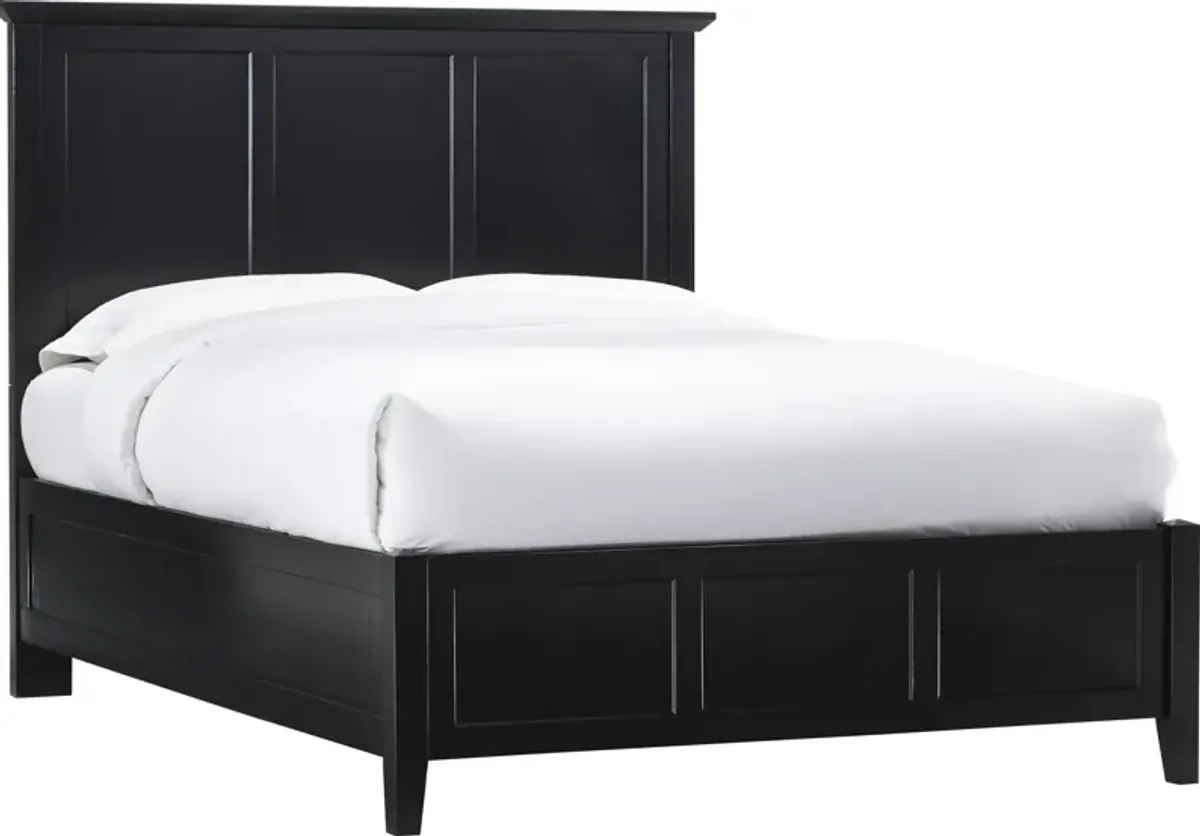 Paragon Queen-size Panel Bed in Black