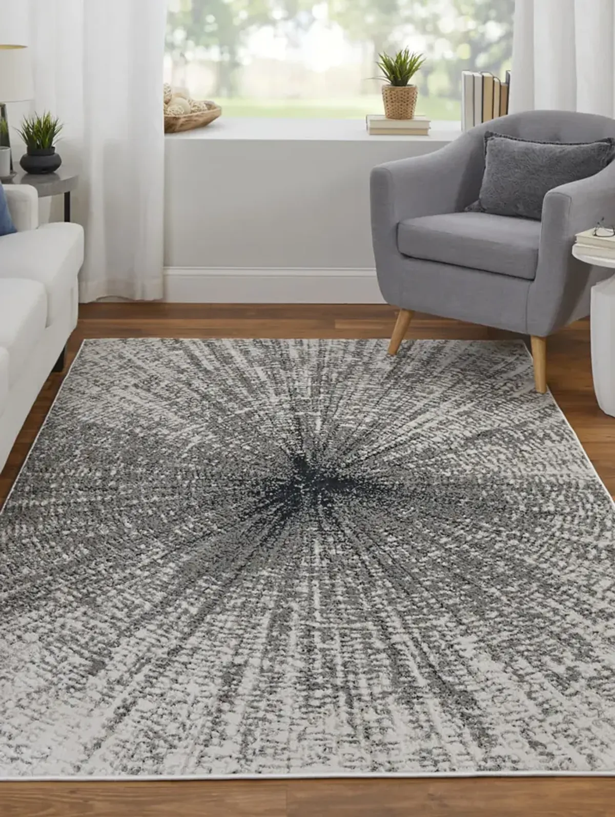 Micah 39LTF 3'11" x 6' Ivory/Gray/Blue Rug