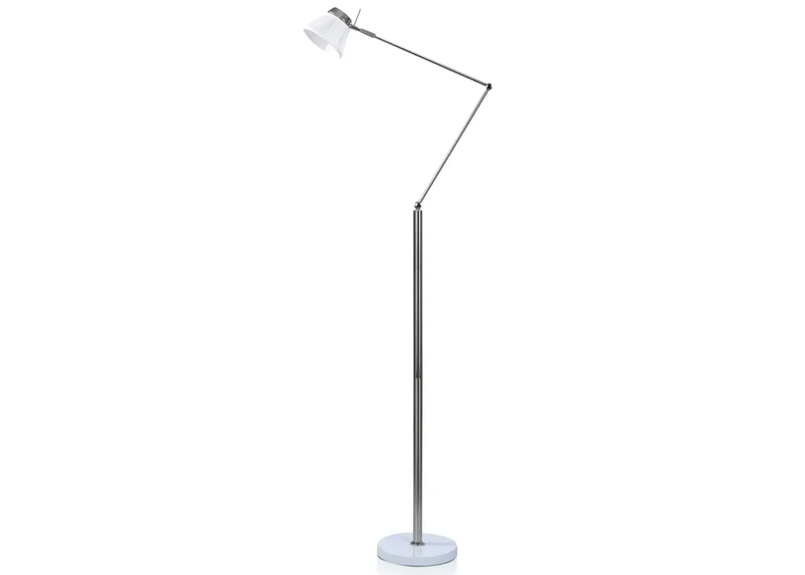 White Metal Floor Lamp