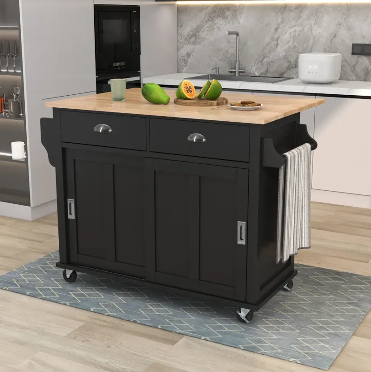 Merax Kitchen Island Cart