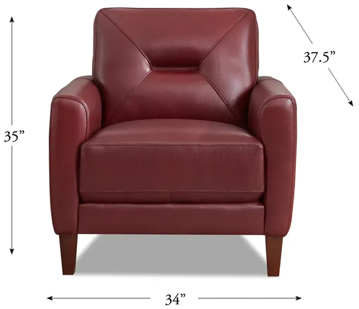 Mavis Top Grain Leather Chair