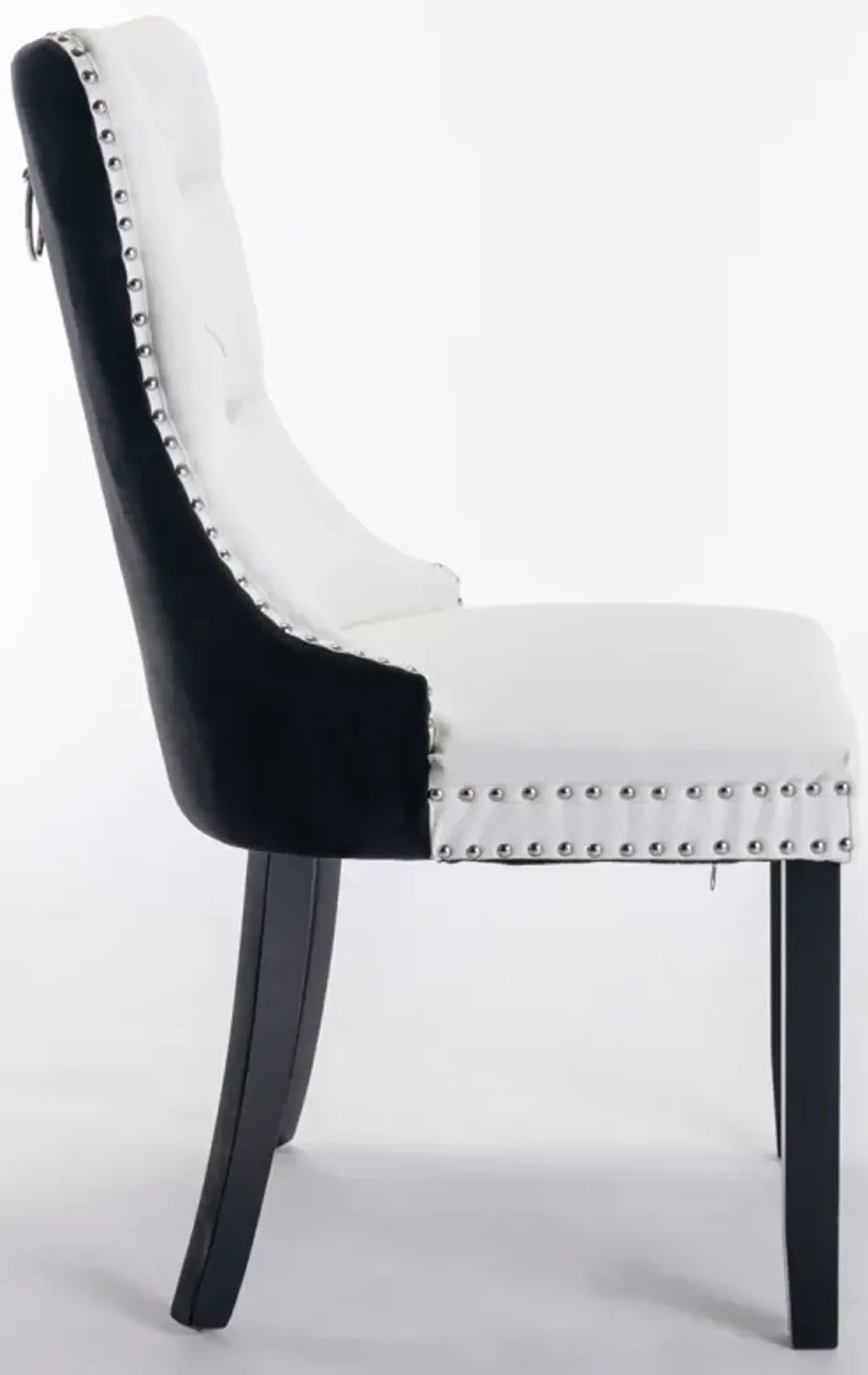 Contemporary PU & Velvet Dining Chair Set