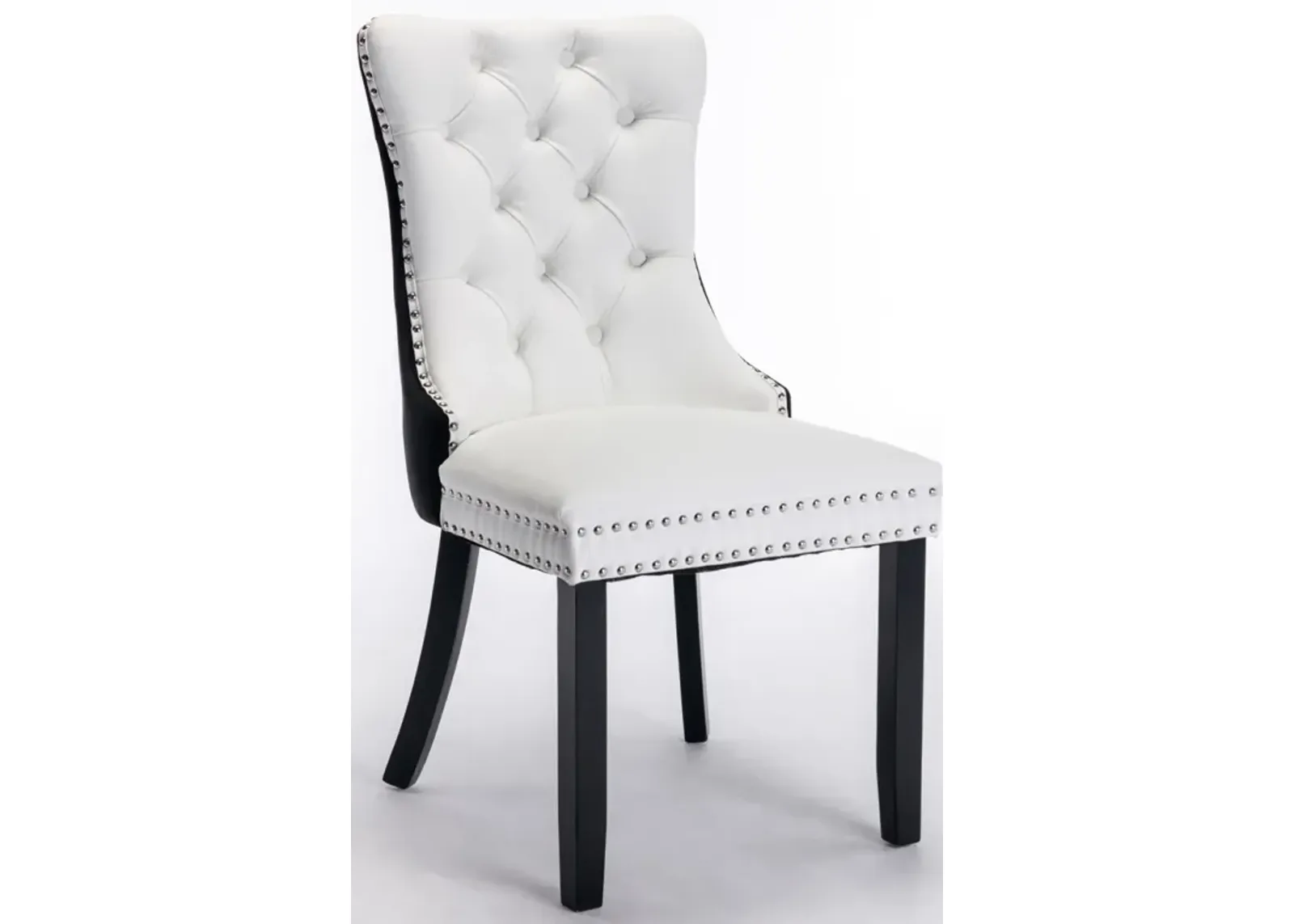 Contemporary PU & Velvet Dining Chair Set