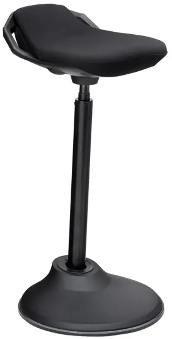 BreeBe Black Adjustable Standing Desk Swivel Stool