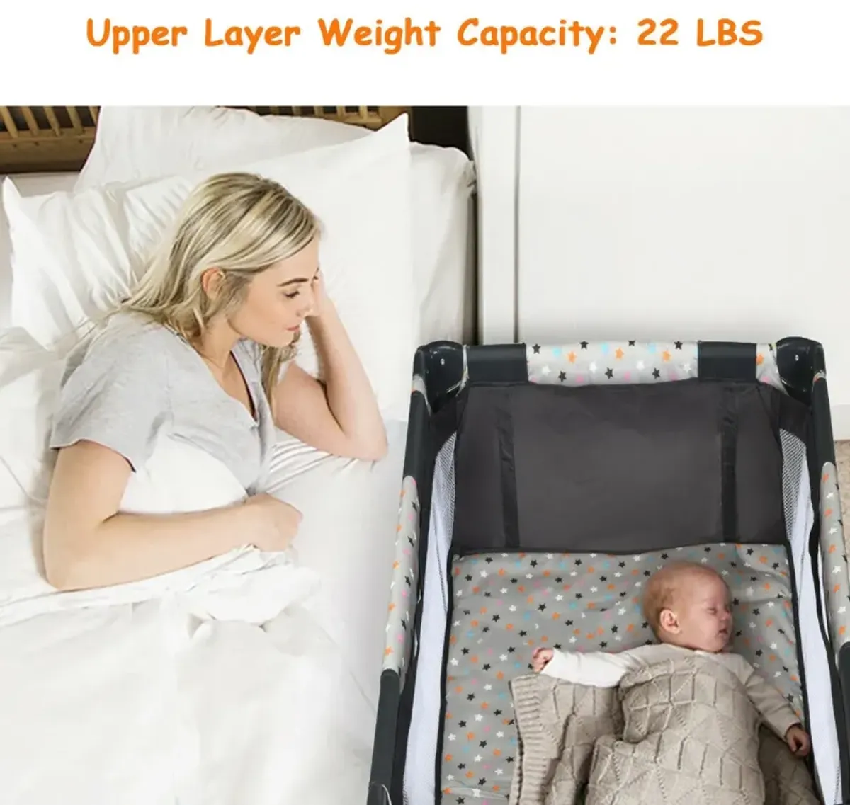 Portable Baby Playpen with Mattress Foldable Design