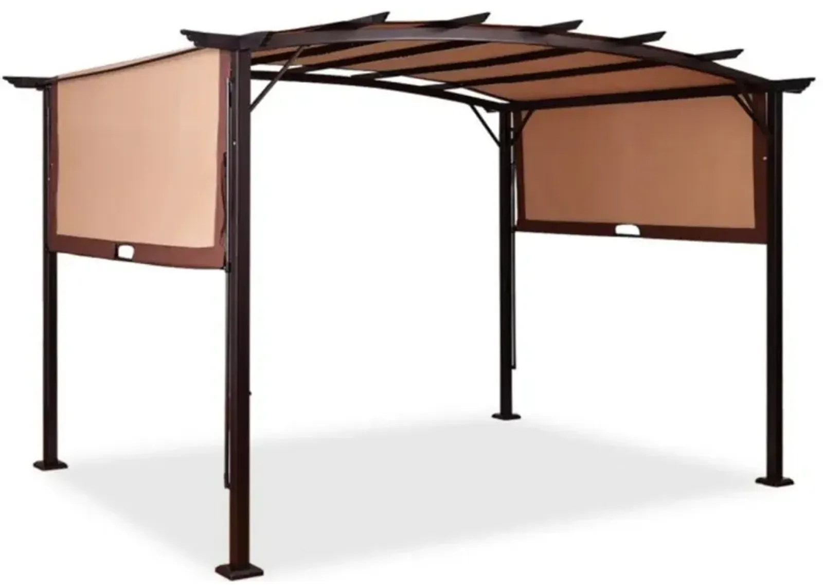 Hivvago 12 x 9 Feet Outdoor Pergola Gazebo with Retractable Canopy Shades