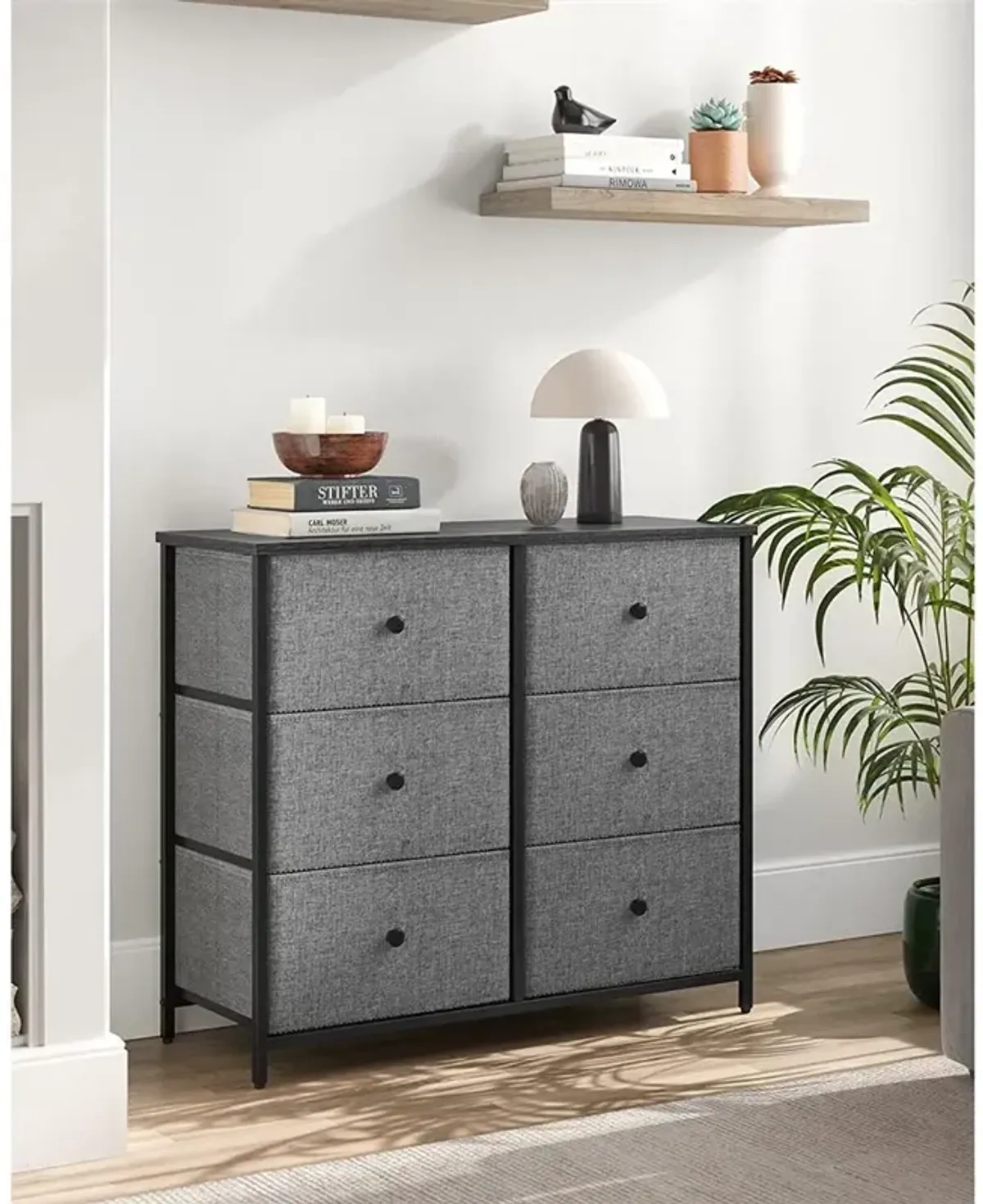 Closet Fabric Dresser with Metal Frame