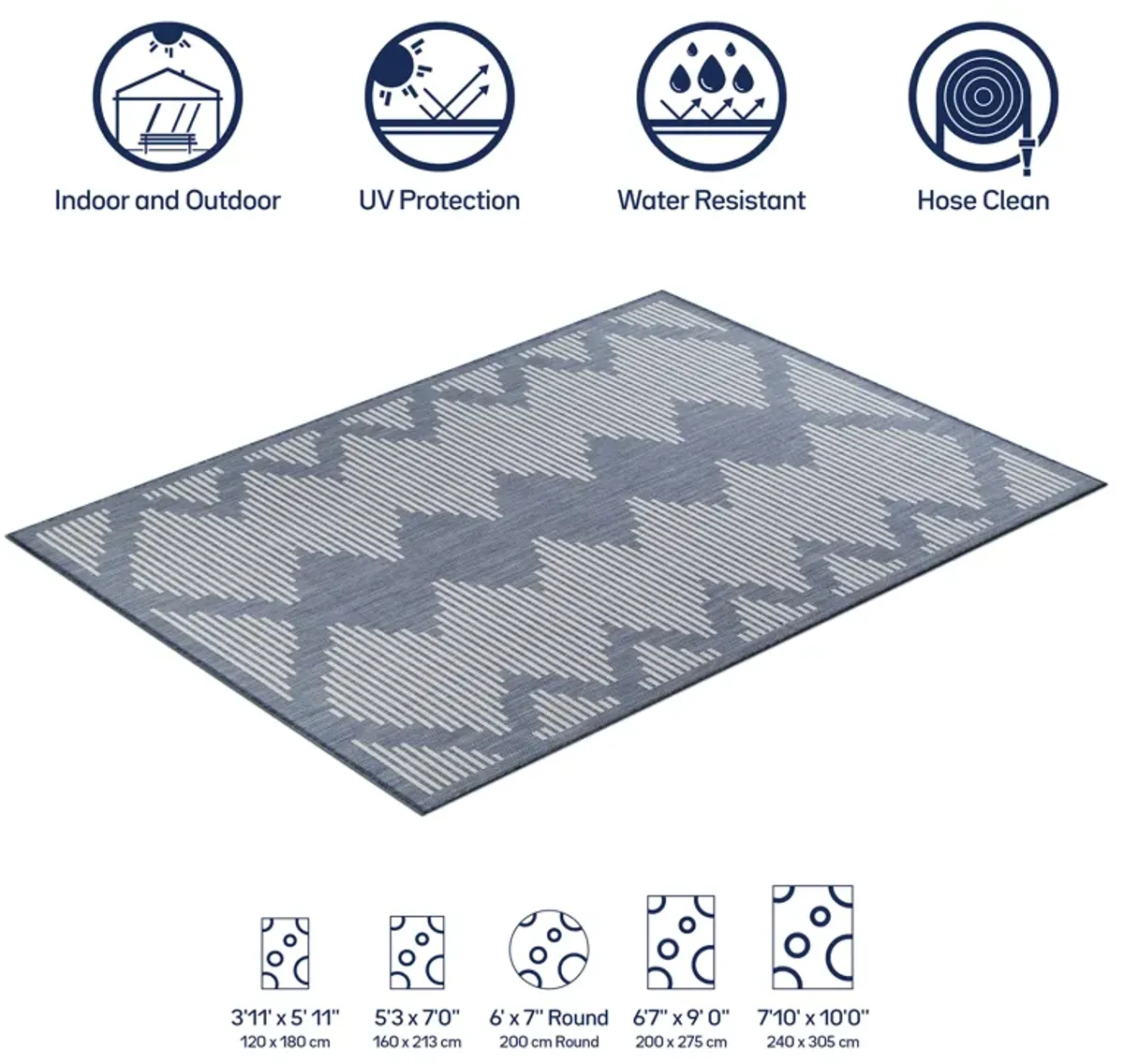 Waikiki Stripes Indoor/Outdoor Area Rug