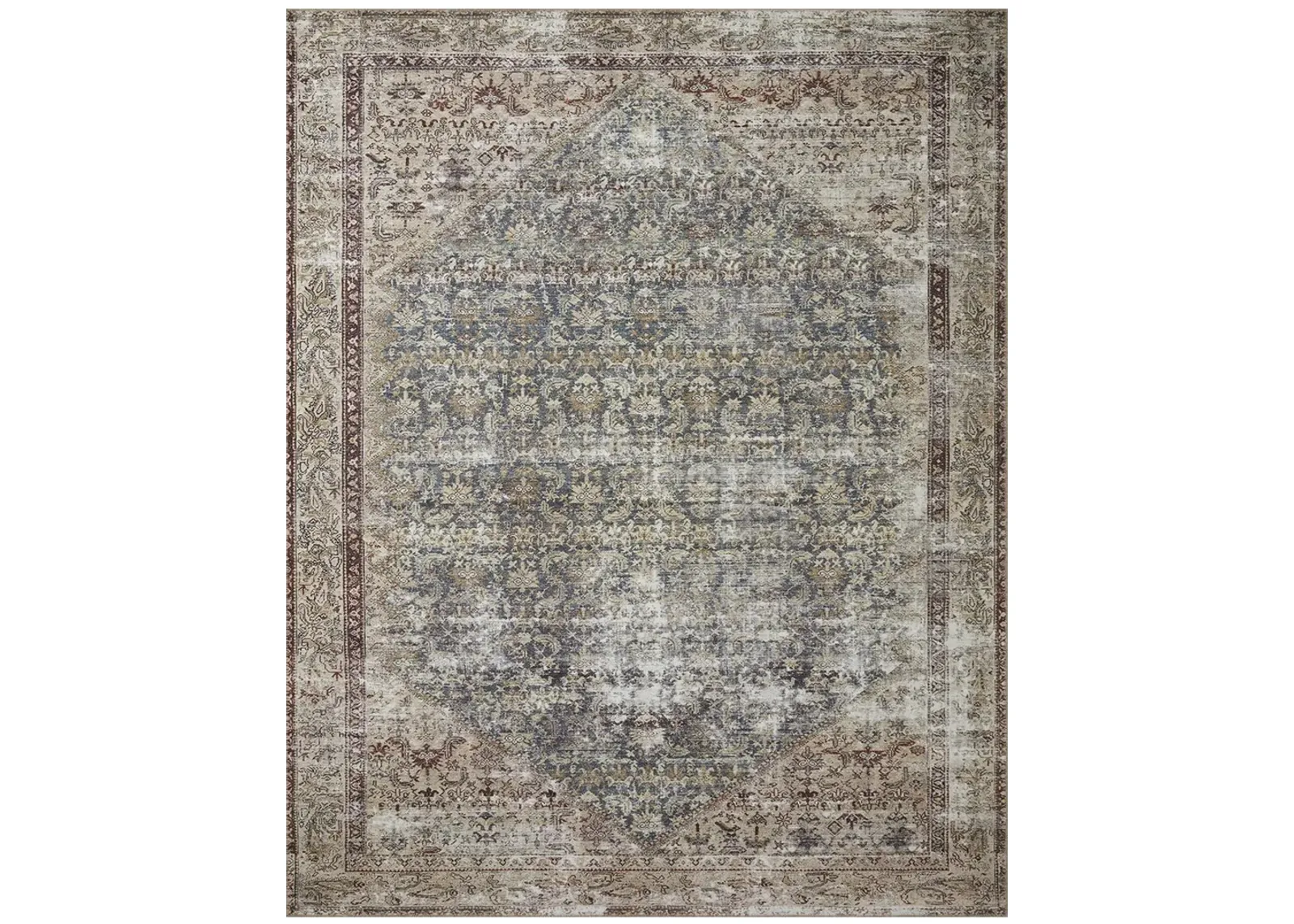 Georgie GER04 Teal/Antique 8'4" x 11'6" Rug by Amber Lewis