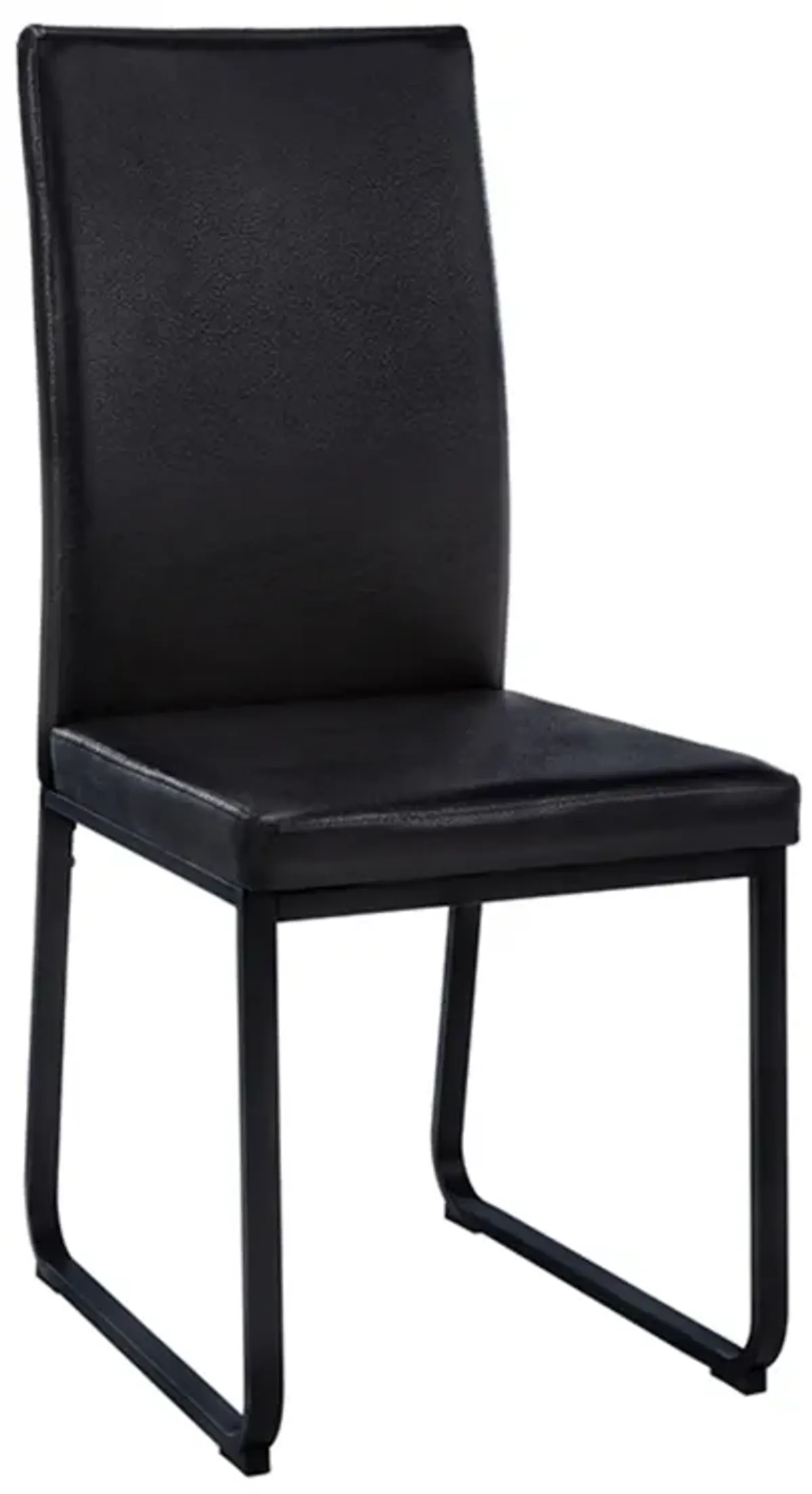 Monarch Specialties I 1106 Dining Chair, Set Of 2, Side, Upholstered, Kitchen, Dining Room, Pu Leather Look, Metal, Black, Contemporary, Modern