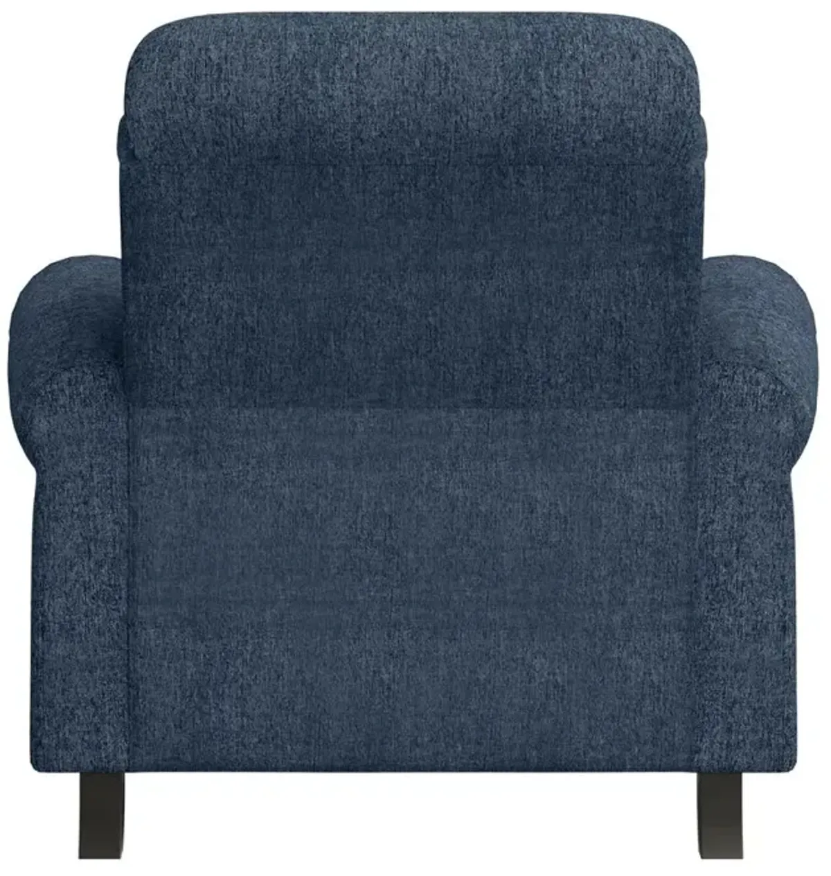 ProLounger Bustle-Back Pushback Recliner with Nailheads in Blue Chenille