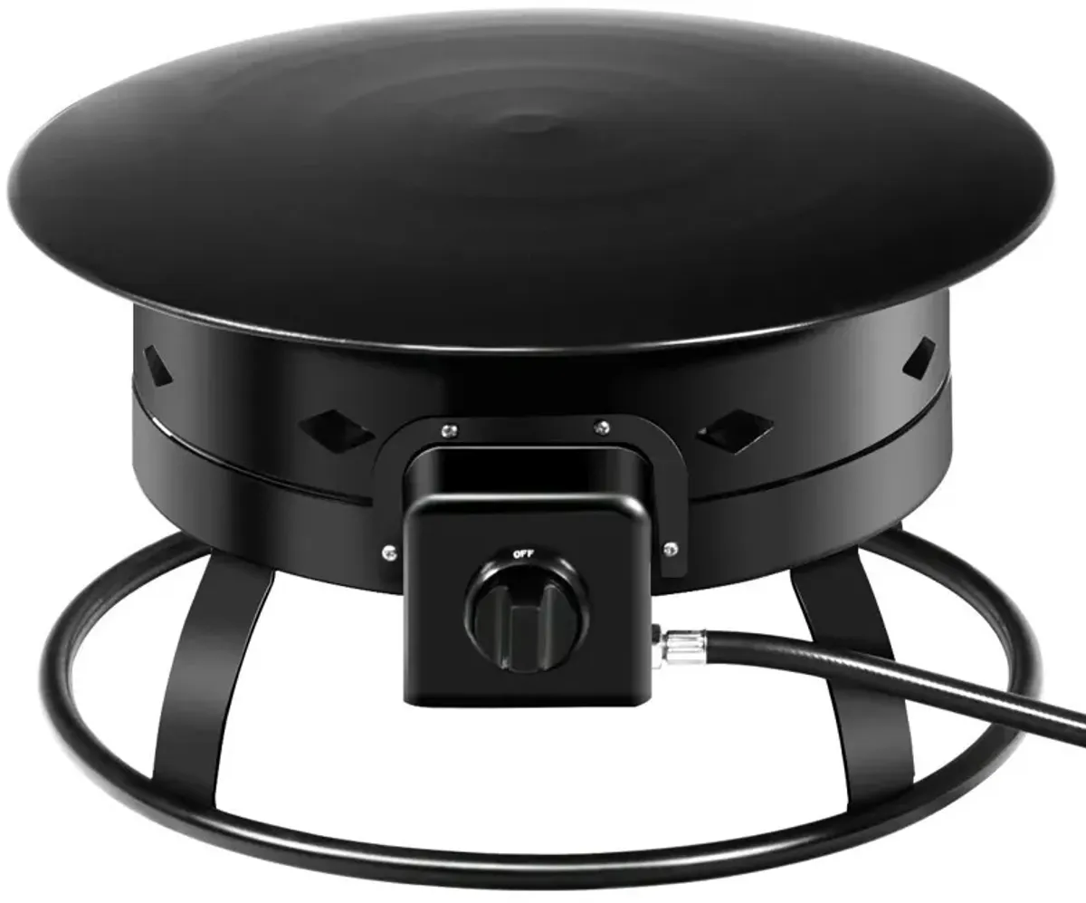 58 000BTU Firebowl Outdoor Portable Propane Gas Fire Pit with Cover and Carry Kit